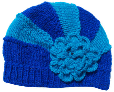 Blue/Navy Flower Hat CP-040E